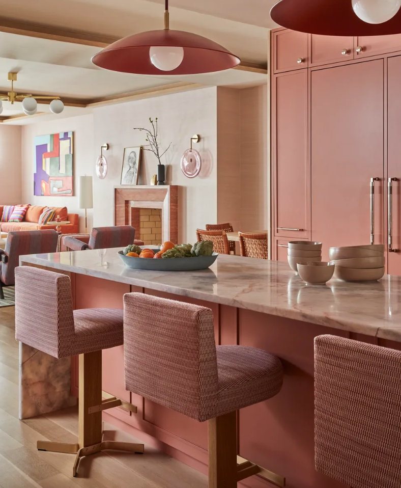 Island with counter seating